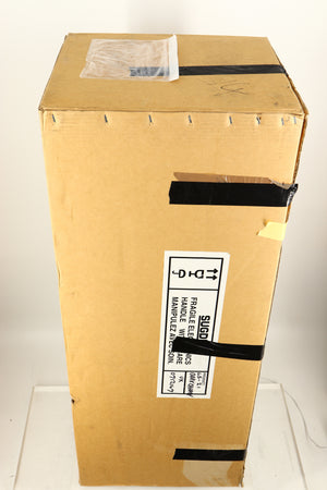 Box for a used Sugden LS-21 Floorstanding Speaker in a dark cherry finish