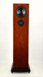 Front view of a used Sugden LS-21 Floorstanding Speaker in a dark cherry finish