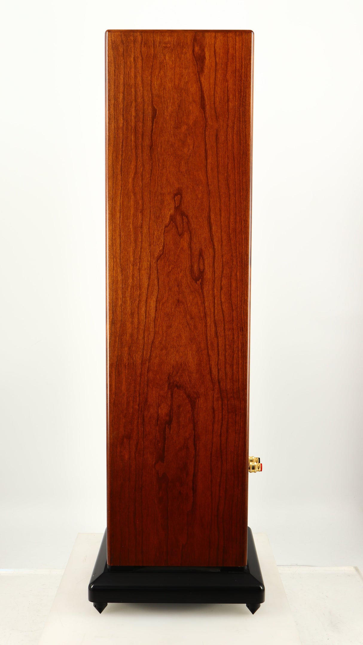 Right side view of a used Sugden LS-21 Floorstanding Speaker in a dark cherry finish