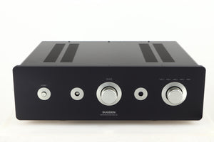 Front view of a used Sugden Masterclass ANV-50 Integrated Amplifier in a graphite finish