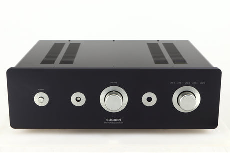 Front view of a used Sugden Masterclass ANV-50 Integrated Amplifier in a graphite finish