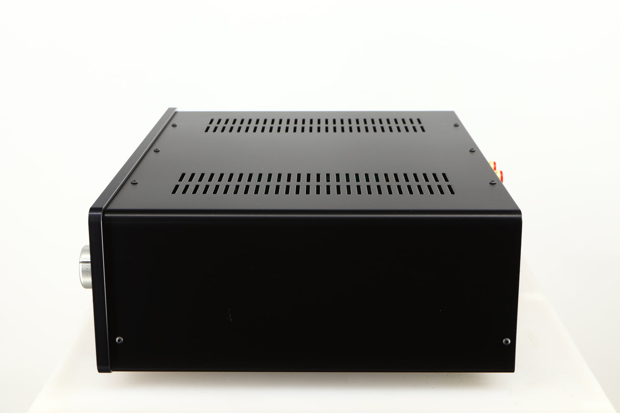 Right side view of a used Sugden Masterclass ANV-50 Integrated Amplifier in a graphite finish