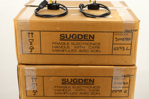 Boxes of a used pair of Sugden Symetra Monoblock Power Amplifiers