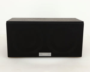 Front view of a used Tannoy Revolution DC4LCR Centre Speaker in an espresso finish showing Grille