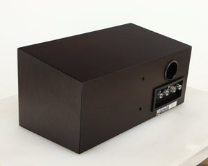 Rear right corner of a used Tannoy Revolution DC4LCR Centre Speaker in an espresso finish