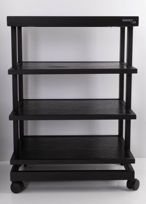 Front view of a used Target 3 Shelf Hifi Stand W/ Castors in a Black finish