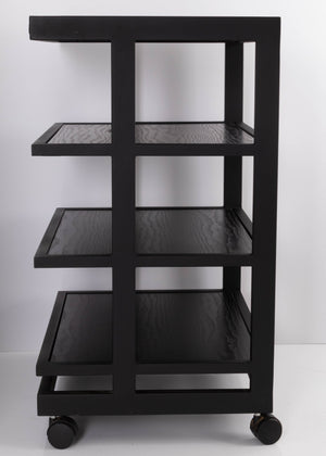 Right side view of a used Target 3 Shelf Hifi Stand W/ Castors in a Black finish