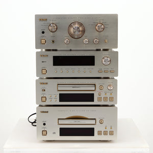 Front view of a used Teac 500 Midi Hifi Stacking System in a silver finish