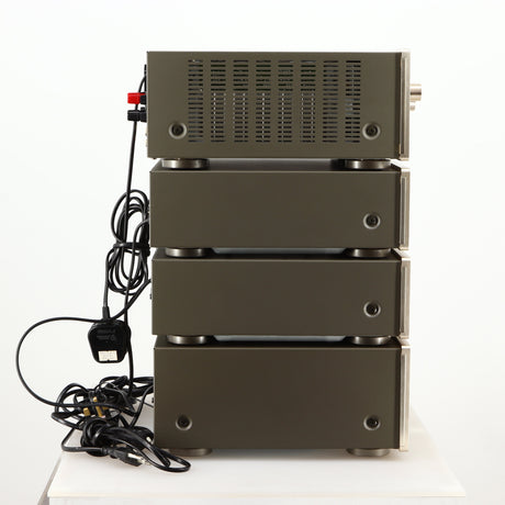 Left side view of a used Teac 500 Midi Hifi Stacking System in a silver finish