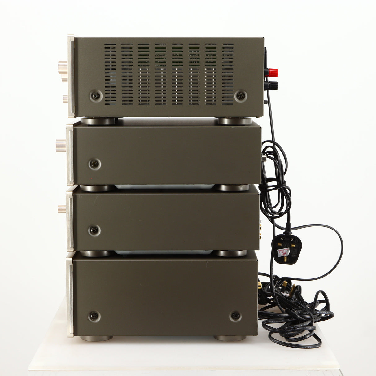 Right side view of a used Teac 500 Midi Hifi Stacking System in a silver finish