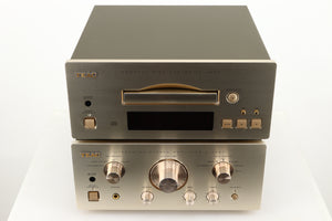 Top of a used Teac PD-H500 CD Player in a silver finish