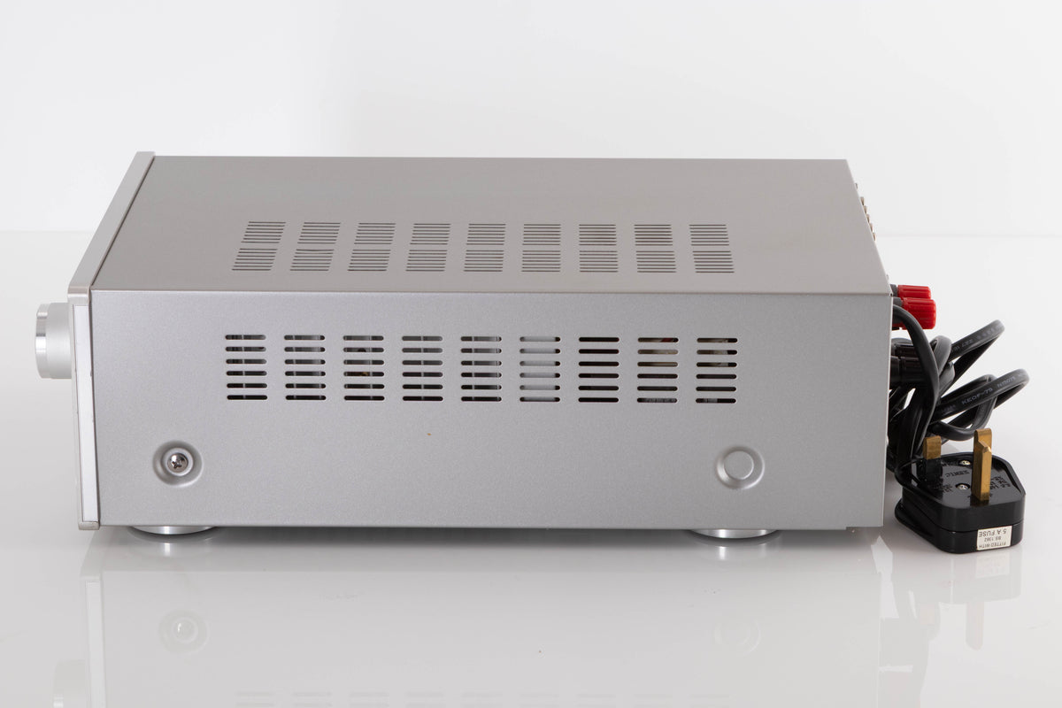 Side view of a used TEAC CR-H255 CD Receiver in Silver