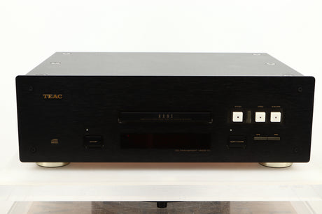 Front view of used Teac VRDS-T1 CD Transport in Black finish 