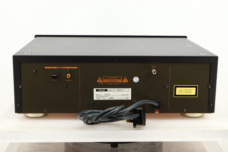 Rear view of used Teac VRDS-T1 CD Transport in Black finish 