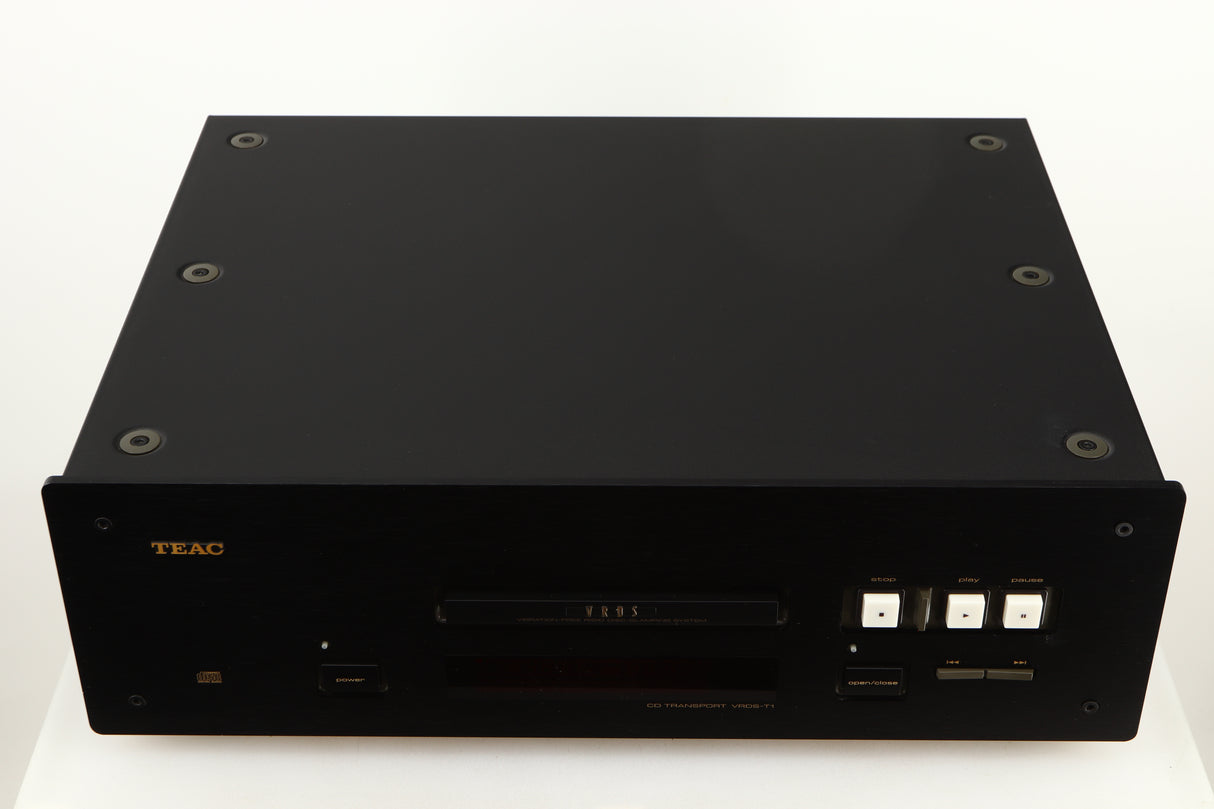 Top view of used Teac VRDS-T1 CD Transport in Black finish 