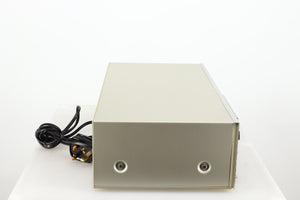 Left side view of a used Technics RS-M225 Cassette Deck in a silver finish 