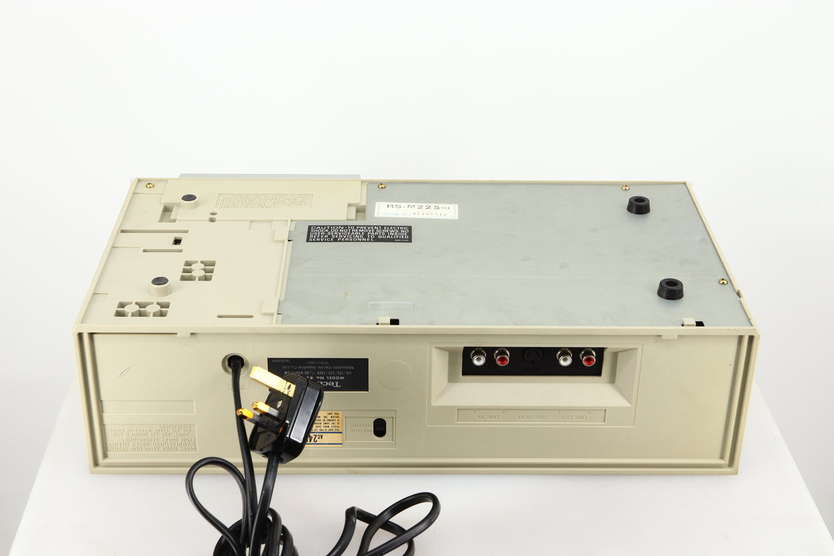 Underside of a used Technics RS-M225 Cassette Deck in a silver finish 