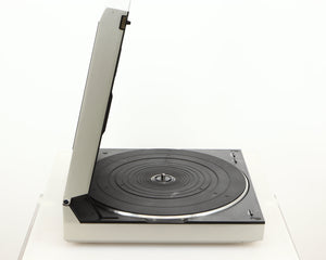 Left side view of a used Technics SL-10 Turntable in a silver finish