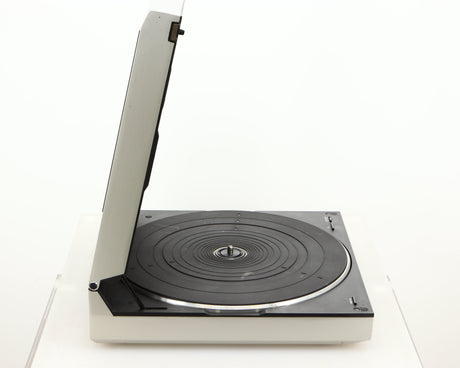 Left side view of a used Technics SL-10 Turntable in a silver finish