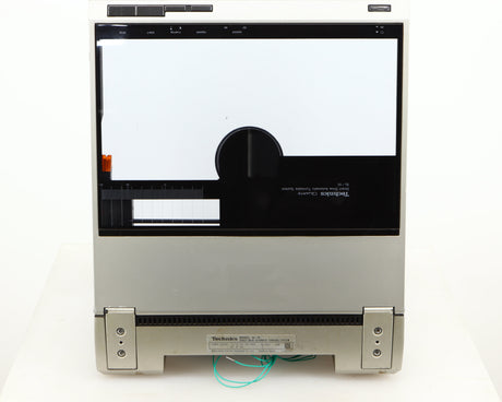 Rear view of a used Technics SL-10 Turntable in a silver finish