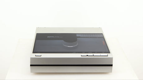 Top of a used Technics SL-10 Turntable in a silver finish