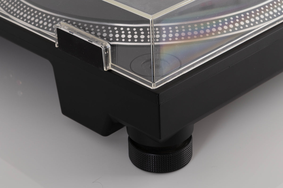 Rear right corner view of a used Technics SL-1210 MK7 Turntable with AT-40ML Cartridge