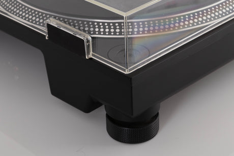 Rear right corner view of a used Technics SL-1210 MK7 Turntable with AT-40ML Cartridge