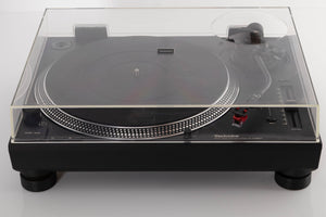 Top view of a used Technics SL-1210 MK7 Turntable with AT-40ML Cartridge