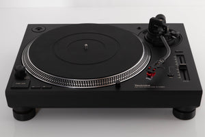 Top view of a used Technics SL-1210 MK7 Turntable with AT-40ML Cartridge