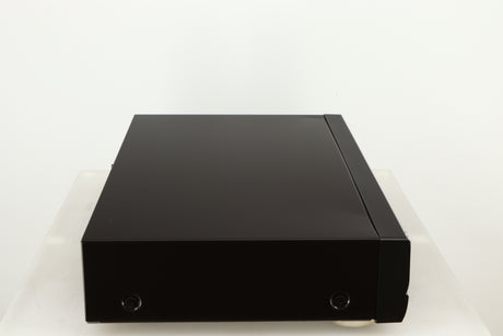 Left side view of a used Technics SL-PG390EB-K CD Player in a grey finish