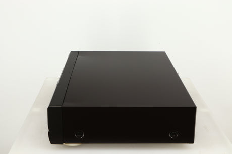 Right side view of a used Technics SL-PG390EB-K CD Player in a grey finish