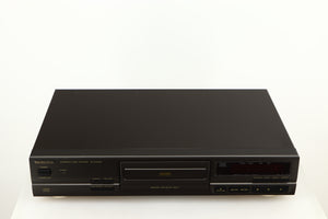 Top of a used Technics SL-PG390EB-K CD Player in a grey finish