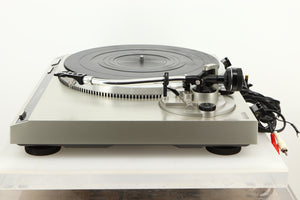 Side view of a used Technics SL-Q2 Direct Driver Turntable in Silver