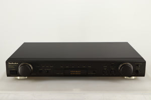 Front view of a used Technics SU-C1000M2 Pre Amplifier in a black finish