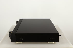 Right side view of a used Technics SU-C1000M2 Pre Amplifier in a black finish