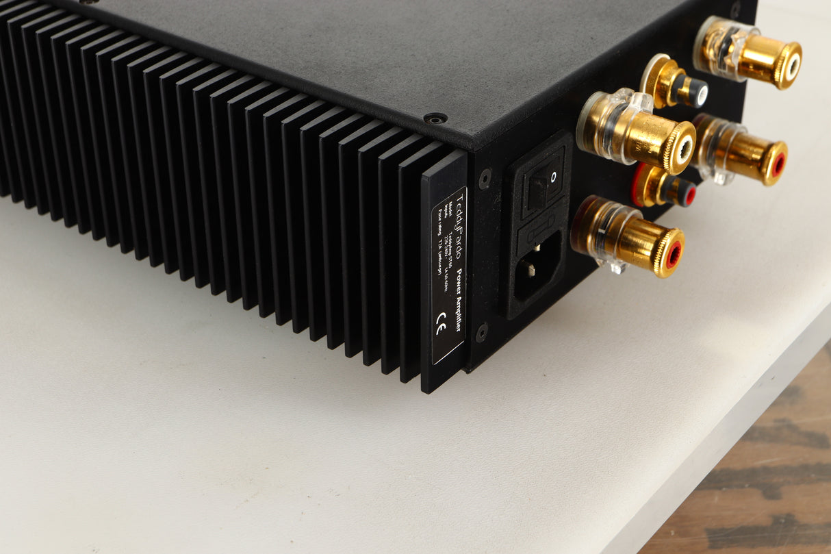 Rear left corner view of a used Teddy Pardo ST-60 Power Amplifier 
