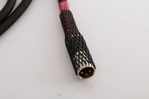 Close up view of a used Tellurium Q Black Diamond XLR-XLR 2.0m Interconnect