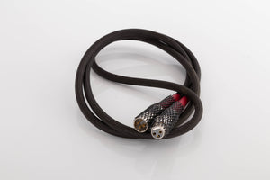 Side view of a used Tellurium Q Black Diamond XLR-XLR 2.0m Interconnect