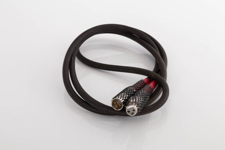 Side view of a used Tellurium Q Black Diamond XLR-XLR 2.0m Interconnect