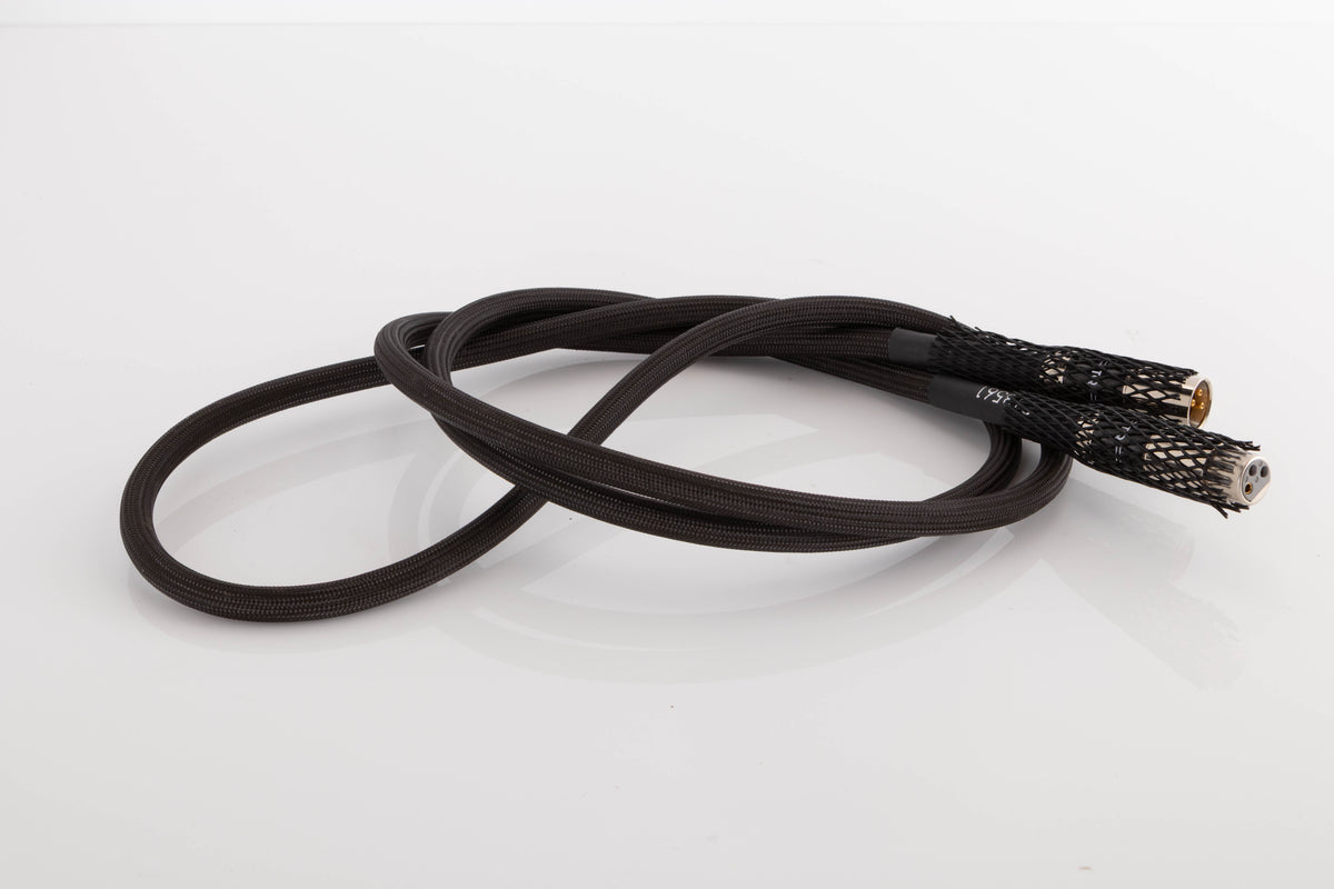 Side view of a used Tellurium Q Black Diamond XLR-XLR 2.0m Interconnect