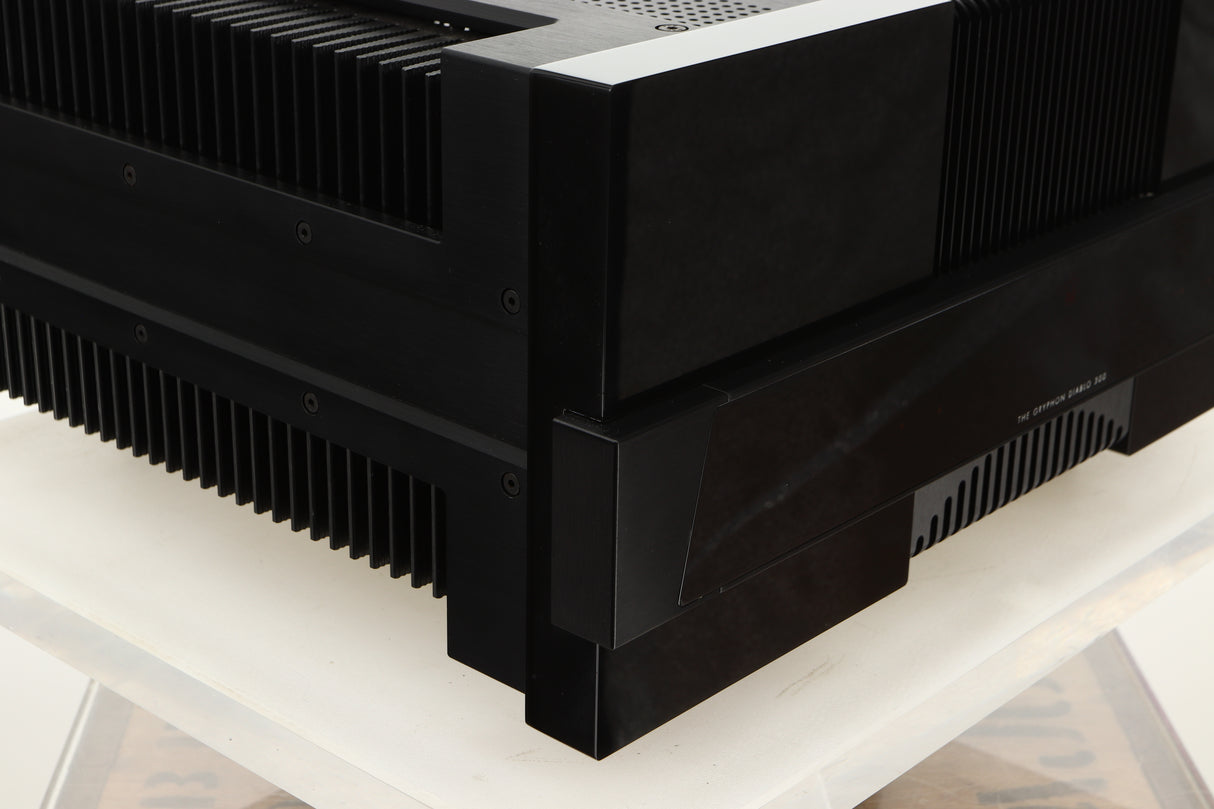 Front left corner view of a used The Gryphon Diablo 300 Integrated Amplifier