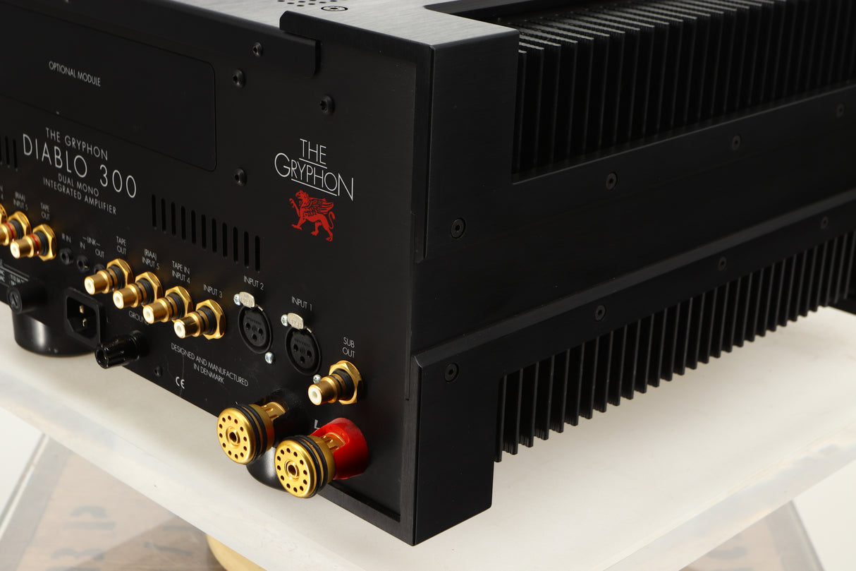 Rear right corner view of a used The Gryphon Diablo 300 Integrated Amplifier