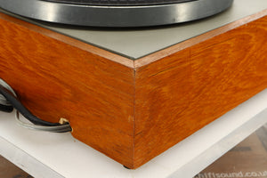 Rear right corner view of a used Thorens TD-125 MkII Turntable with SME 3009 Tonearm