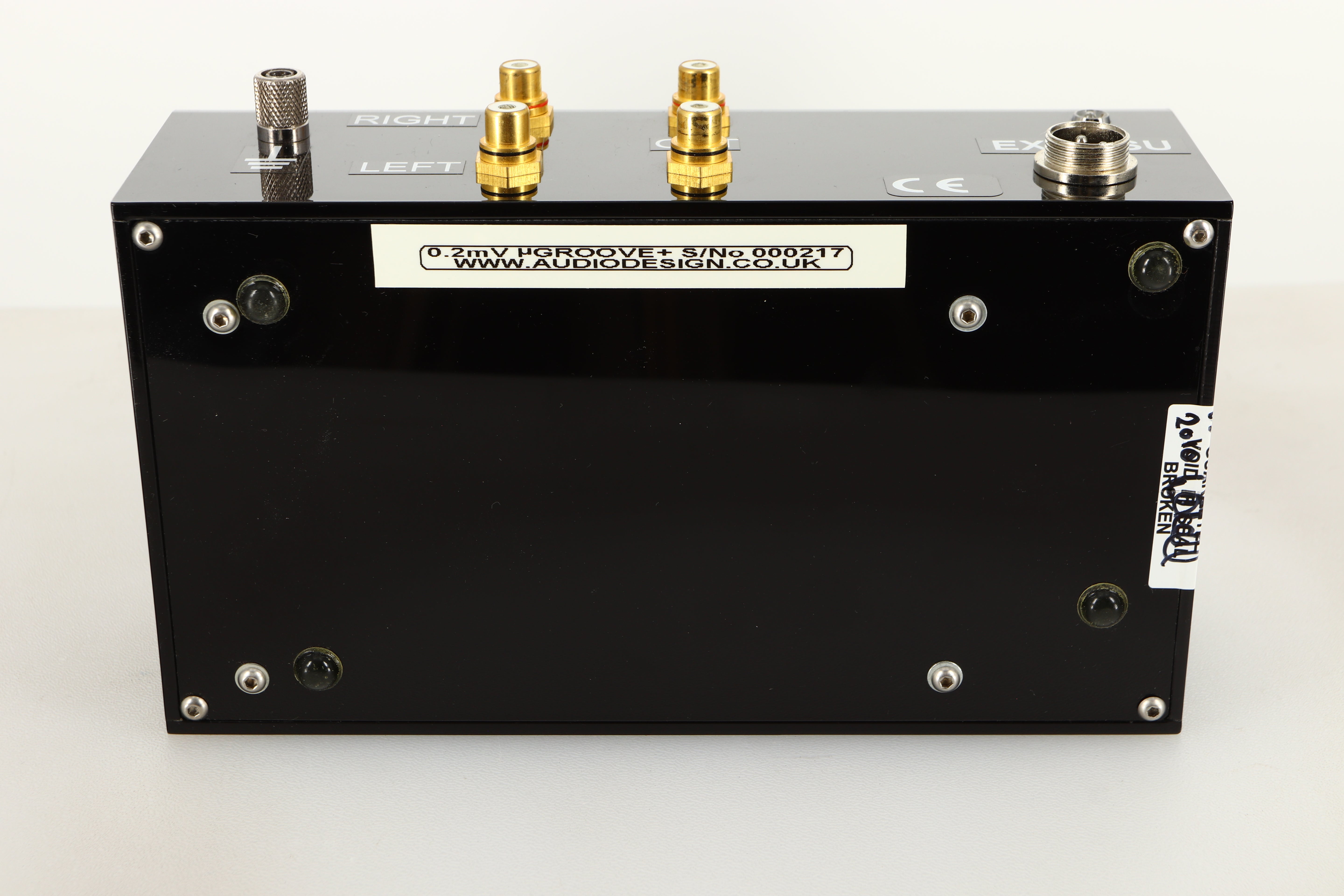 Bottom view of a used Tom Evans Microgroove+ 0.2mv Phonostage