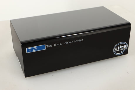 Close up view of a used Tom Evans Microgroove+ 0.2mv Phonostage