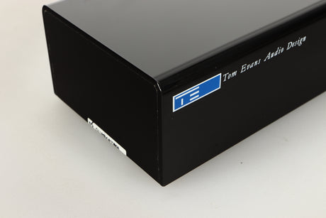 Front left corner view of a used Tom Evans Microgroove+ 0.2mv Phonostage