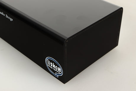 Front right corner view of a used Tom Evans Microgroove+ 0.2mv Phonostage