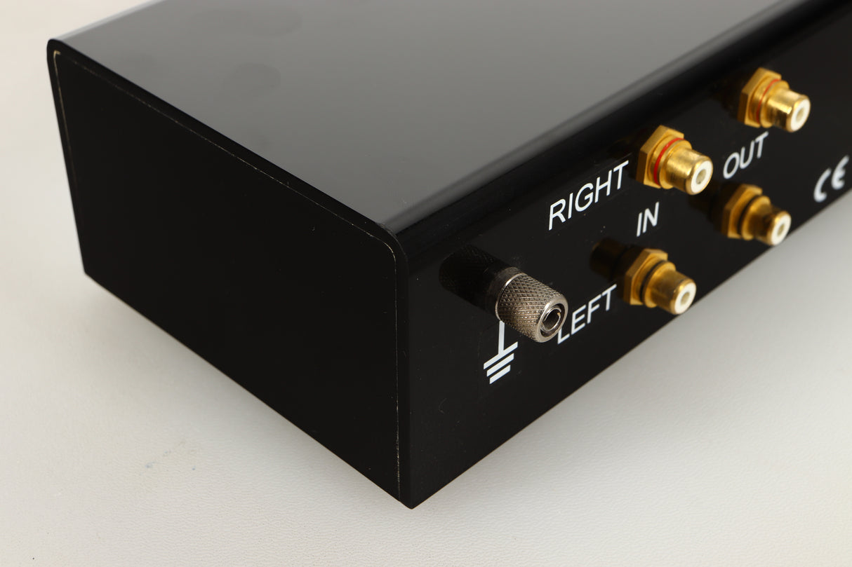 Rear left corner view of a used Tom Evans Microgroove+ 0.2mv Phonostage