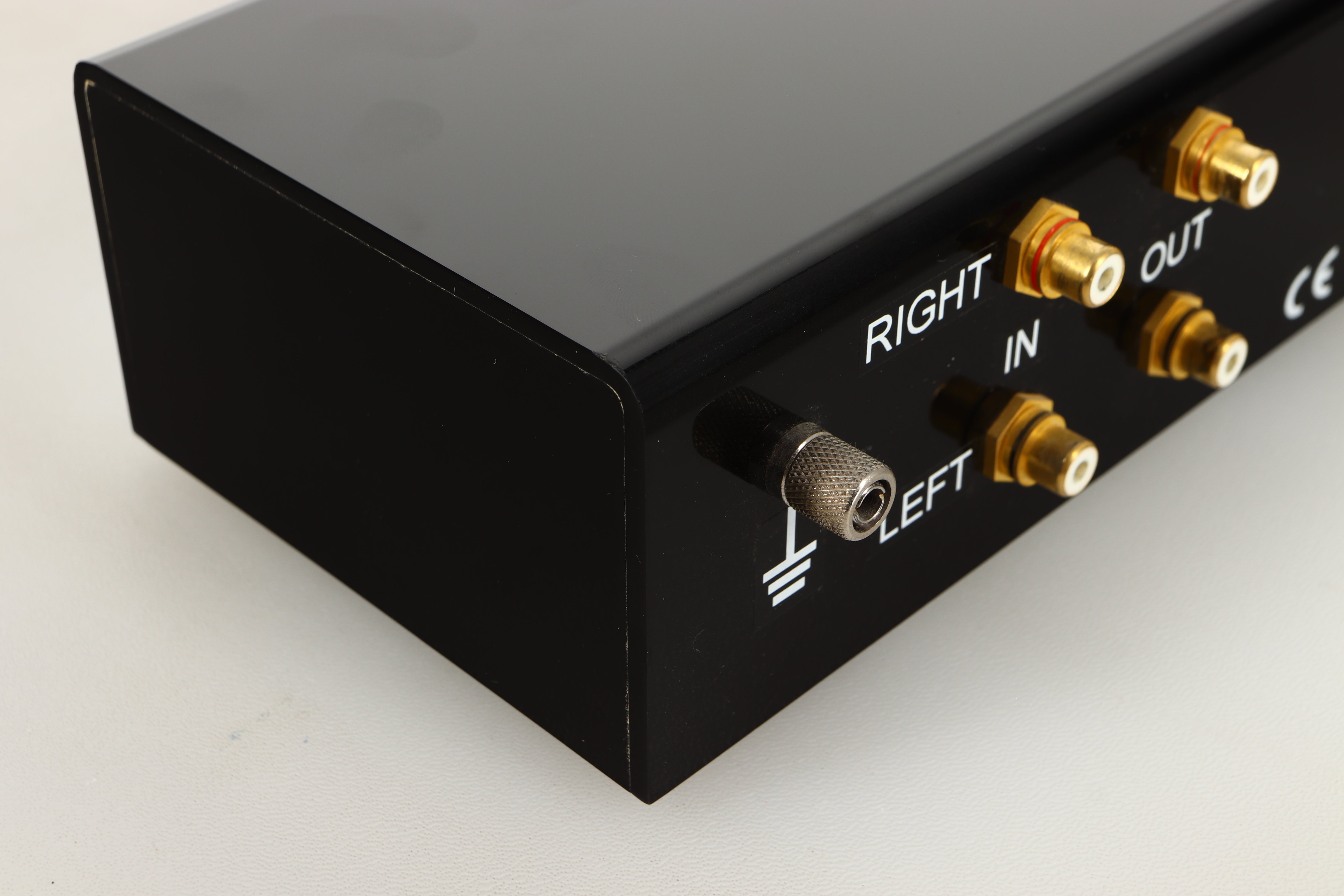 Rear left corner view of a used Tom Evans Microgroove+ 0.2mv Phonostage