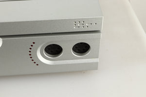Close up view of a used Trilogy Audio H1 Valve Headphone Energiser in Natural finish